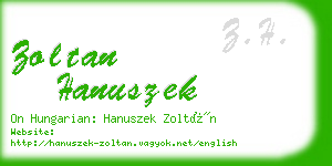 zoltan hanuszek business card